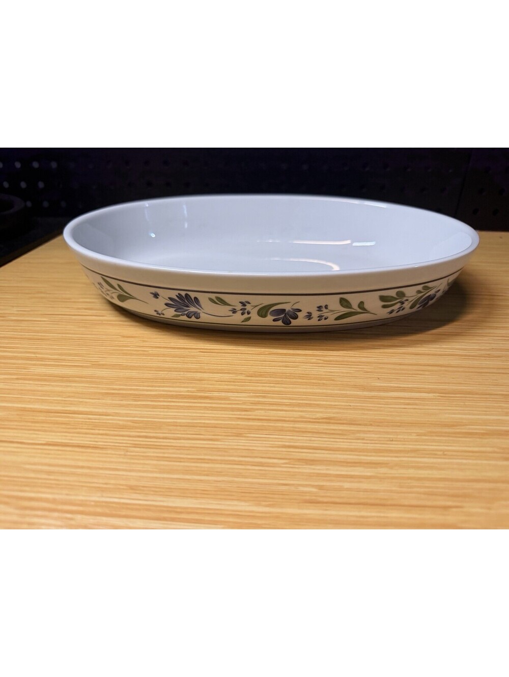SALZBURG Serving Casserole Dish 13" Churchill England Blue & Green Flowers